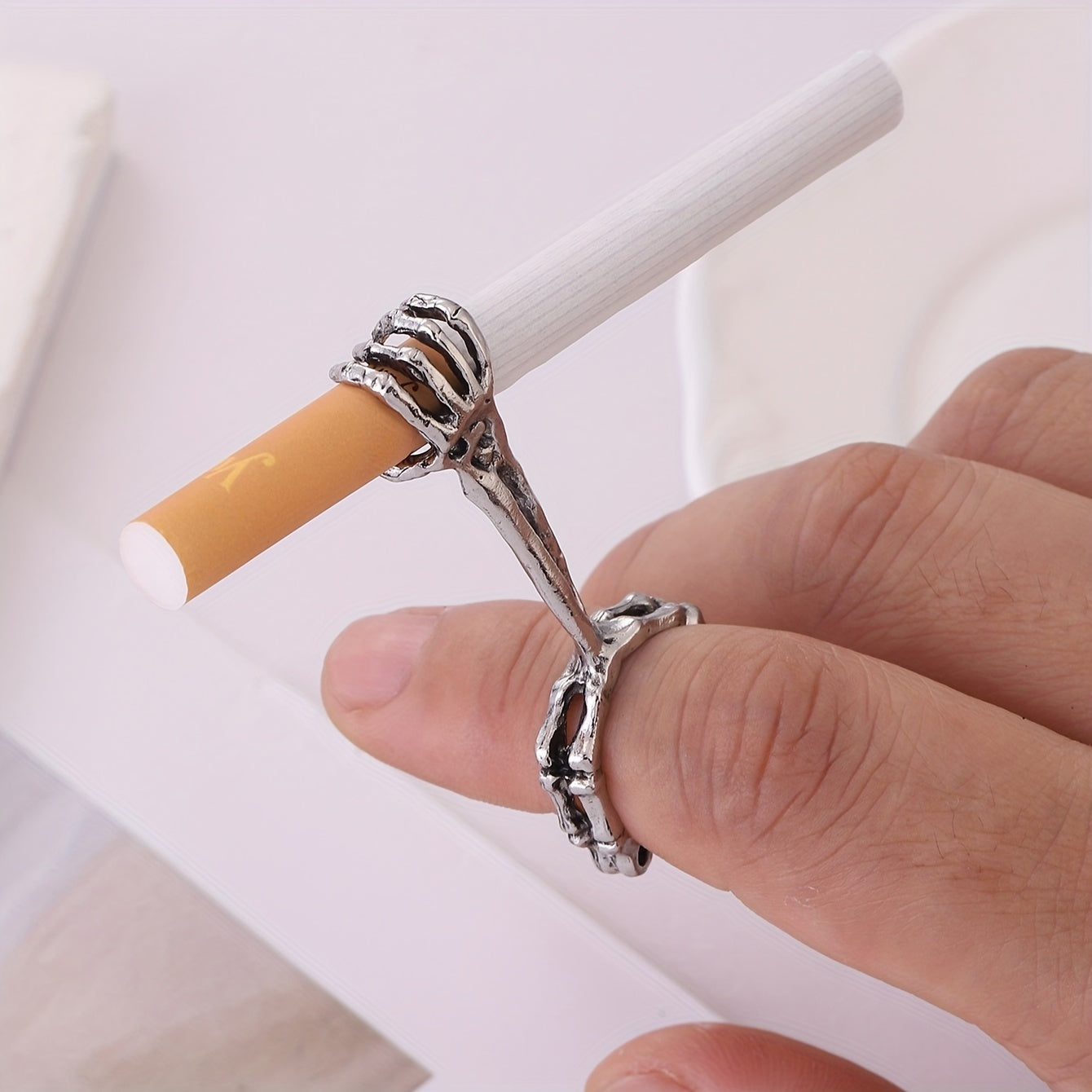 Hand Bone Skull Ring – Unique Statement Jewelry for Men & Women