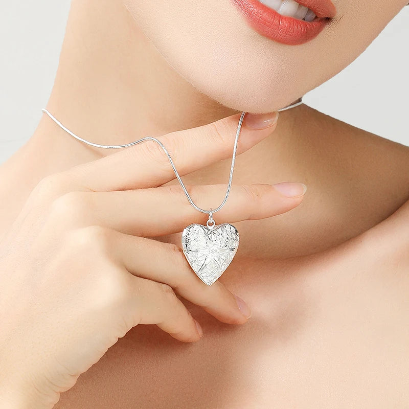Sterling Silver Heart Pendant Necklace for Women – Fashion Jewelry