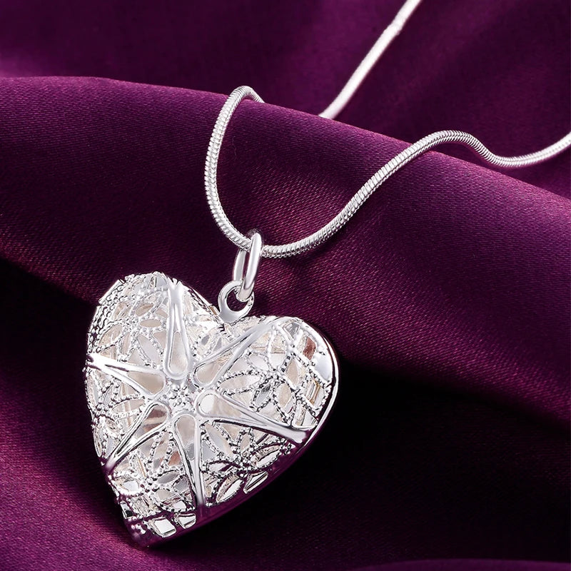 Sterling Silver Heart Pendant Necklace for Women – Fashion Jewelry