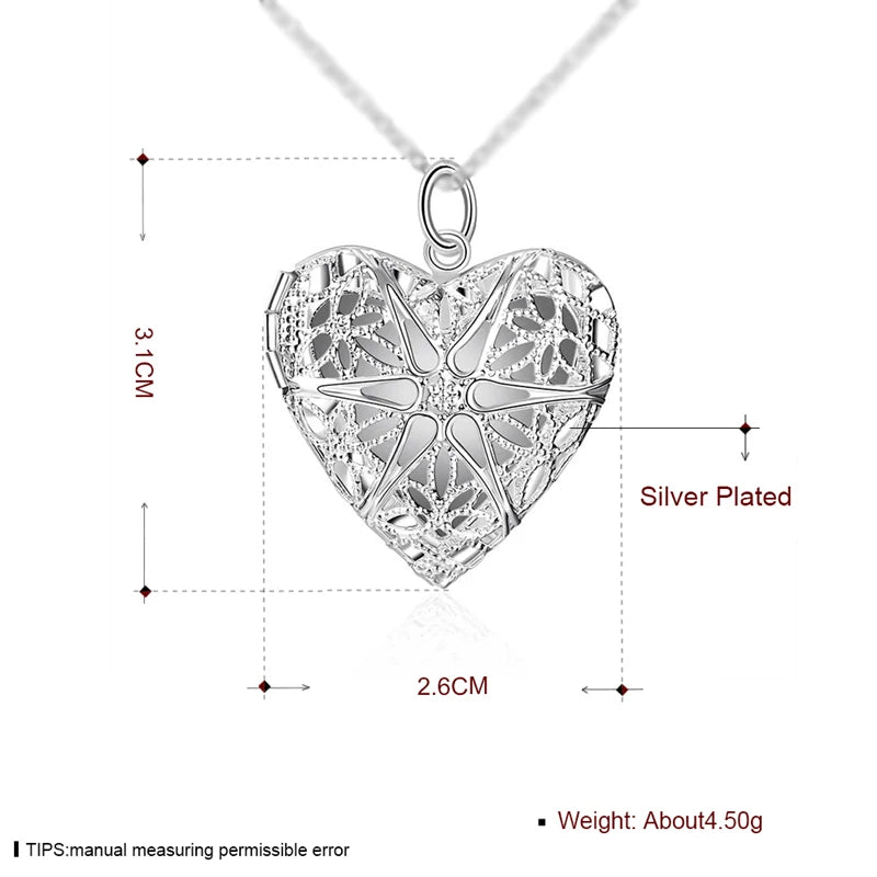 Sterling Silver Heart Pendant Necklace for Women – Fashion Jewelry