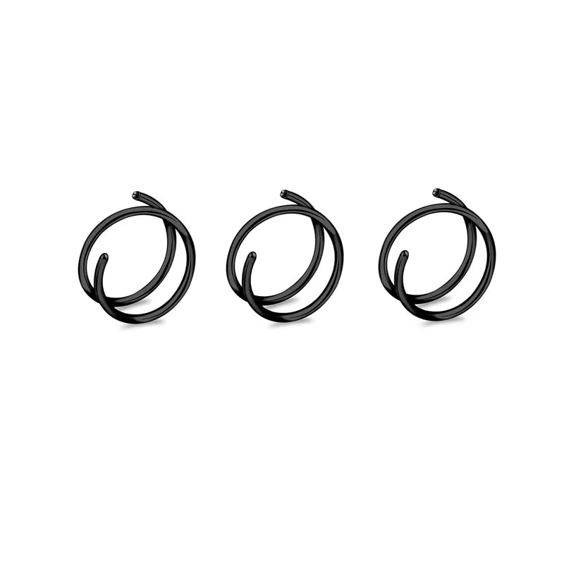 Stainless Steel Nose Rings for Women – 2/3/5 Pcs Piercing Jewelry