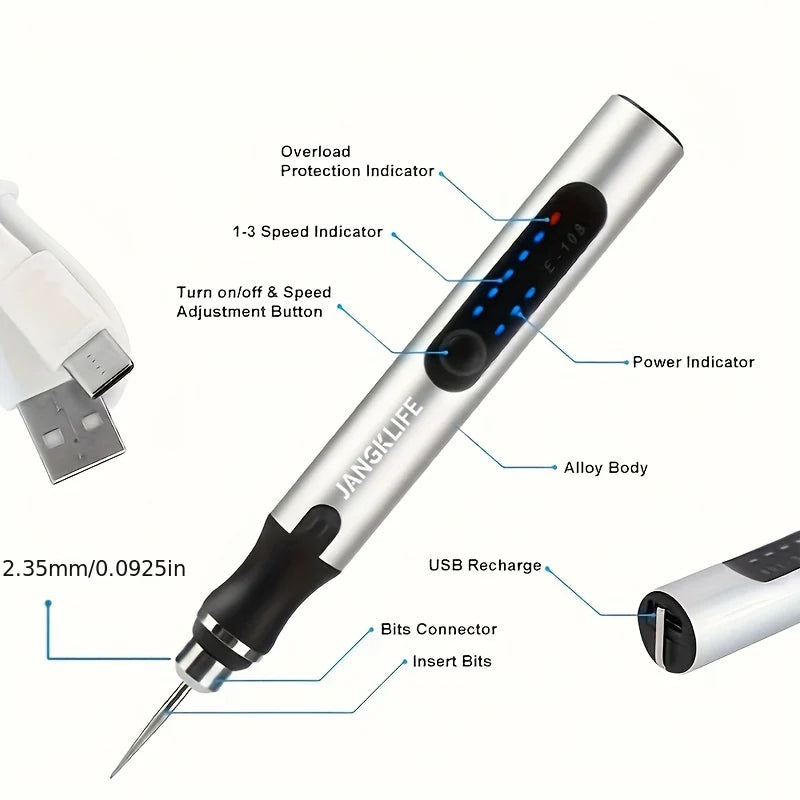 Cordless Rotary Tool Kit – Mini DIY Drill for Jewelry & Wood
