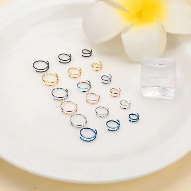 Stainless Steel Nose Rings for Women – 2/3/5 Pcs Piercing Jewelry