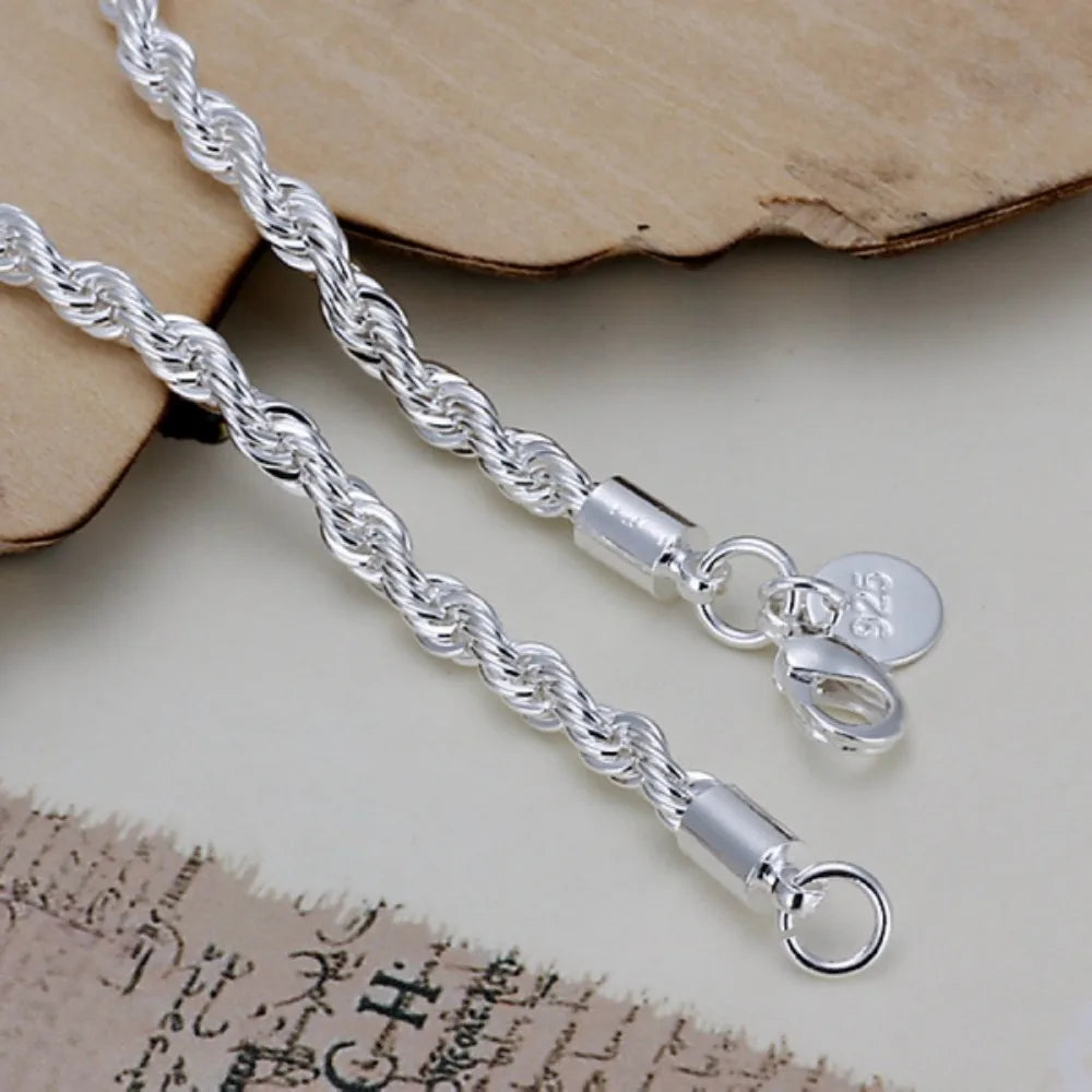 Twisted Rope Chain Bracelet – Unisex Fashion Jewelry