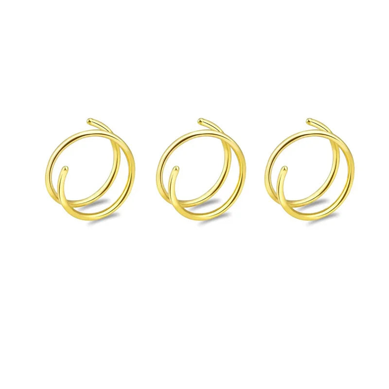 Stainless Steel Nose Rings for Women – 2/3/5 Pcs Piercing Jewelry