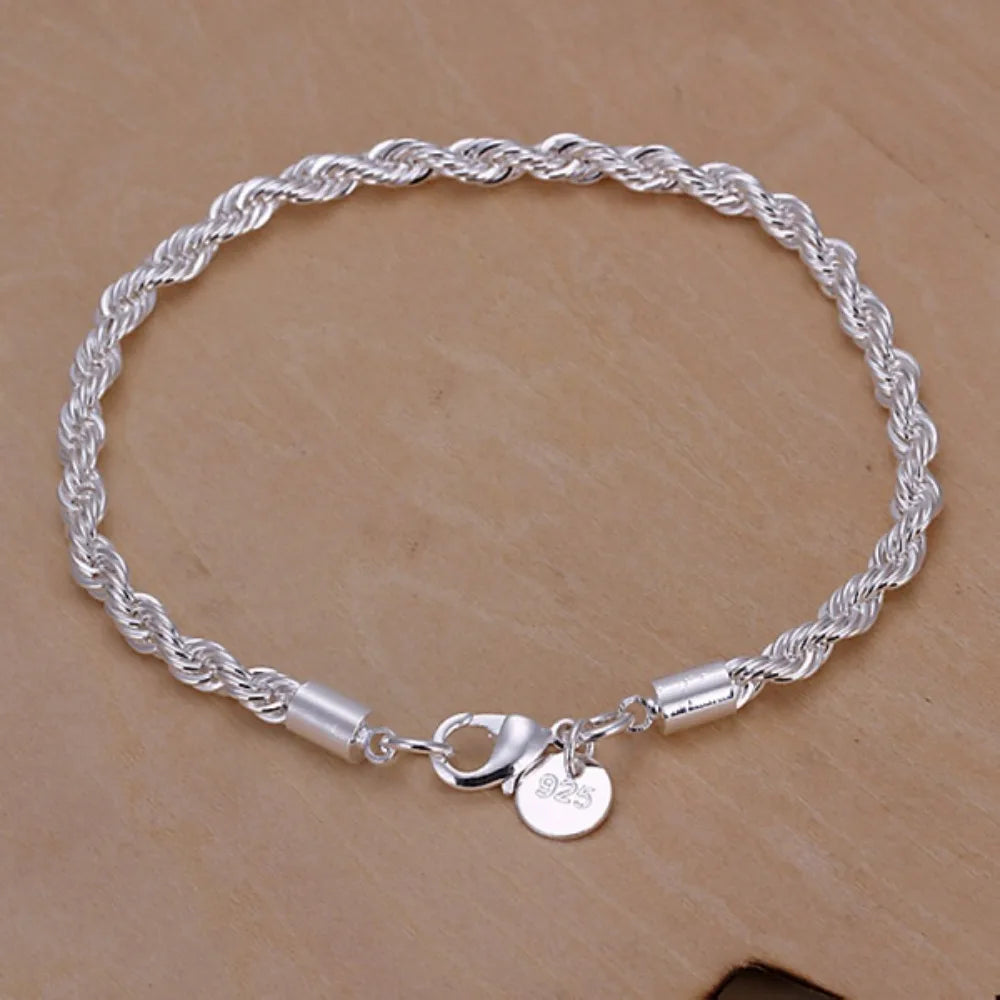 Twisted Rope Chain Bracelet – Unisex Fashion Jewelry