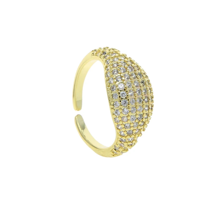 Zirconia Adjustable Tail Ring for Women – Gold & Platinum Plated