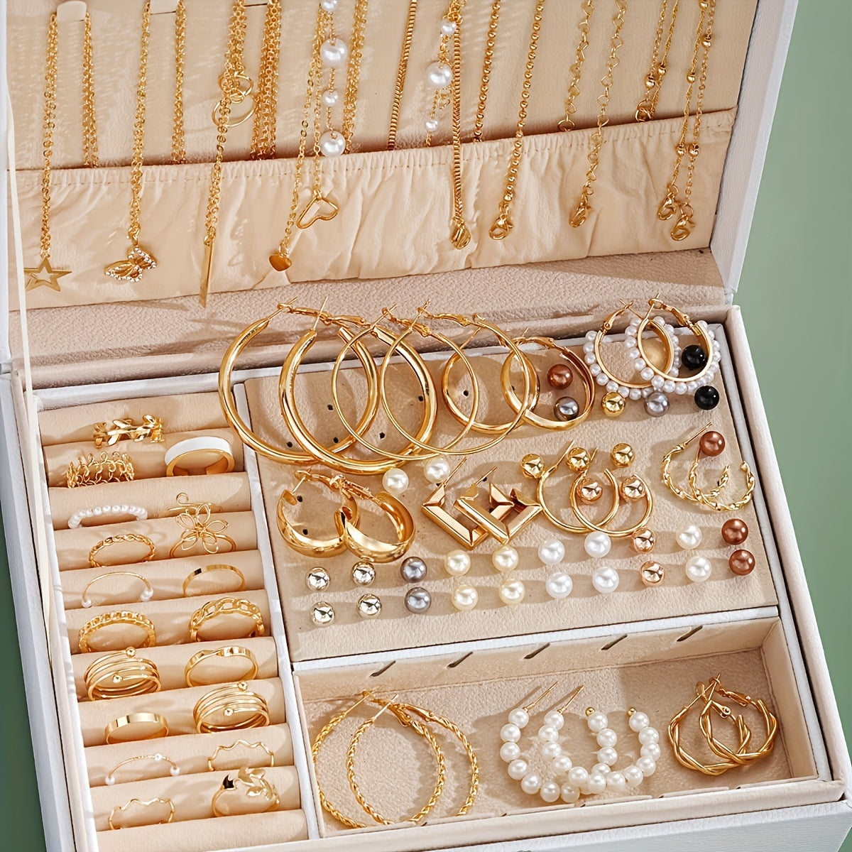 86-Piece Women’s Jewelry Set – Necklaces, Earrings, Rings & Bracelets Collection