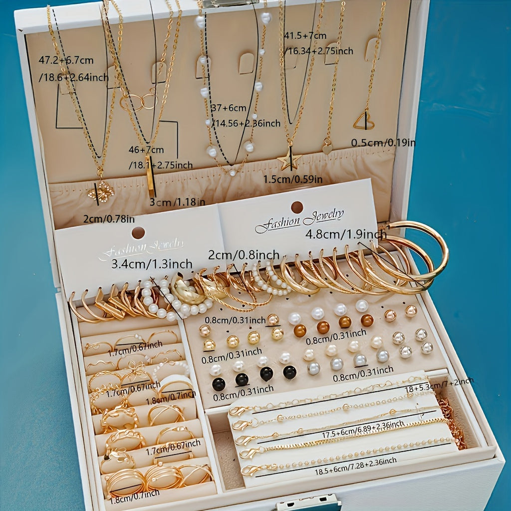 86-Piece Women’s Jewelry Set – Necklaces, Earrings, Rings & Bracelets Collection